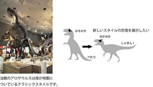 アロサウルスの展示を新しいスタイルにしたい